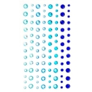 Self-Adhesive Crystals 3-6mm, 104pcs, blue