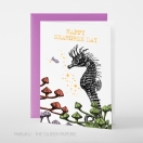 Greeting card/ Seahorse day