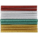 Hot Glue sticks 10pcs, d-7mm, glitter christ.