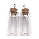 Mini Glass Vottles, with cork&screw, 22x40mm, 2pcs