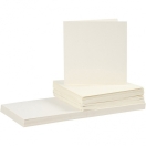 Cards and Envelopes 15x15cm, 50pcs, ivory
