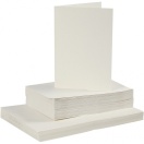 Cards and Envelopes, card size 10.5x15 cm, envelope size 11.5x16.5 cm, off-white, 50sets