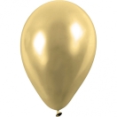 Balloons, gold, D: 23 cm, round, 8pcs