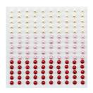 Self-Adhesive Pearls 4mm, 150pcs, red