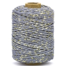 Cotton cord luxe, grey/ gold