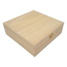 Wooden box 19.4x19.4x4.5cm