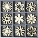 Puidust ornamendid h-28mm Lilled  45tk