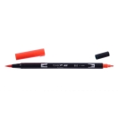 Calligraphy marker Tombow double nib, warm red