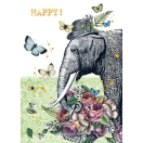 Greeting card B6/ BD Happy elephant