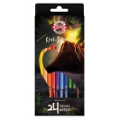 Set of school coloured pencils 24pcs DINO