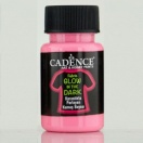 Glow in dark Fabric paint 59ml Pink