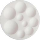 Cernit push mould, D: 7 cm, , round cabochons, 1pc