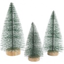 Christmas Spruce Trees, H: 10+13+14 cm, 3 pc, 1 Pack