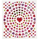 Stickers Hearts , sheet 15x16,5 cm