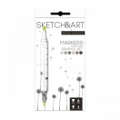 Alcohol based markers set 6pcs Graphic, Sktech&Art