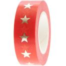 Disainteip 15mmx10m/ Stars red