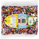 Fuse Beads, size 5x5 mm, hole size 2,5 mm, medium, standard colours, 6000 asstd./ 1 pack