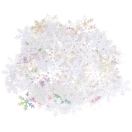 Confetty snowflake, white irid. plastic
