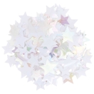 Confetty stars, white irid. plastic