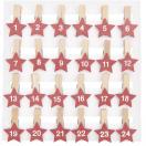 Advent calendar clips with star