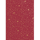 Nat.Card A4 220g stars red gold