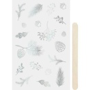 Rub-on Sticker "Branches" 10 x 19 cm silver