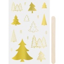 Rub-on Sticker "Firs" 10 x 19 cm gold