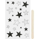 Rub-on Sticker "Stars" 10 x 19 cm black