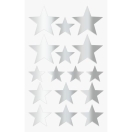 Stickers "Stars" 10 x 19 cm silver