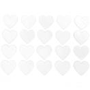 Wooden hearts small, white, 30x28mm, 20pcs