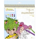 Värviraamat Graffy Pop Number 20x20cm 160gr Manga, 24l