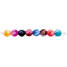 Tie-dye beads, colour mix, 48 pcs, Ø 8 mm