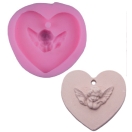 Silicone Mold Heart with Angel