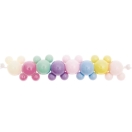 Teddy beads, pastel, 8 pcs, ca. 15 mm