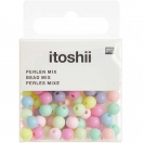 Itoshii pärlid, rainbow pastel läikiv, ümar, 80tk, Ø 6 mm