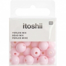 Plastic beads, light pink, Ø 10 mm, 24 pcs 