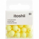 Itoshii pärlid, kollane ümar, 24tk, Ø 10 mm