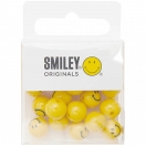 Smiley beads, round, yellow, 21 pcs, Ø10mm