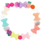 Mini bead bracelet set, bows, material for 1 DIY bracelet, 30 cm thread + 19 beads
