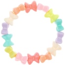 Mini bead bracelet set, bows, material for 1 DIY bracelet, 30 cm thread + 14 beads