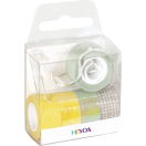 Deko tape 12mmx3m, 5 rolls, soft yellow