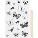 Rub-on sticker Butterflies/black