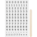 Rub-on sticker NUmbers2black