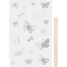Rub-on sticker Butterflies/ silver