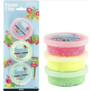 Foam Clay 3x14g/ neon green, neon pink, neon yellow