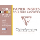 Pastellpaber komplektis Ingres 130gr 24x32cm ClaireFont. 12l 