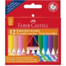 Rasvakriidid Faber-Castell Grip 1.45 kolmekandilised 12-värvi