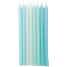 Cake candles h:12cm, 16pc, mint