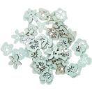 WOODEN blossom, mixed mint 48pcs