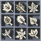 Puidust ornament 45tk/ Lehed
